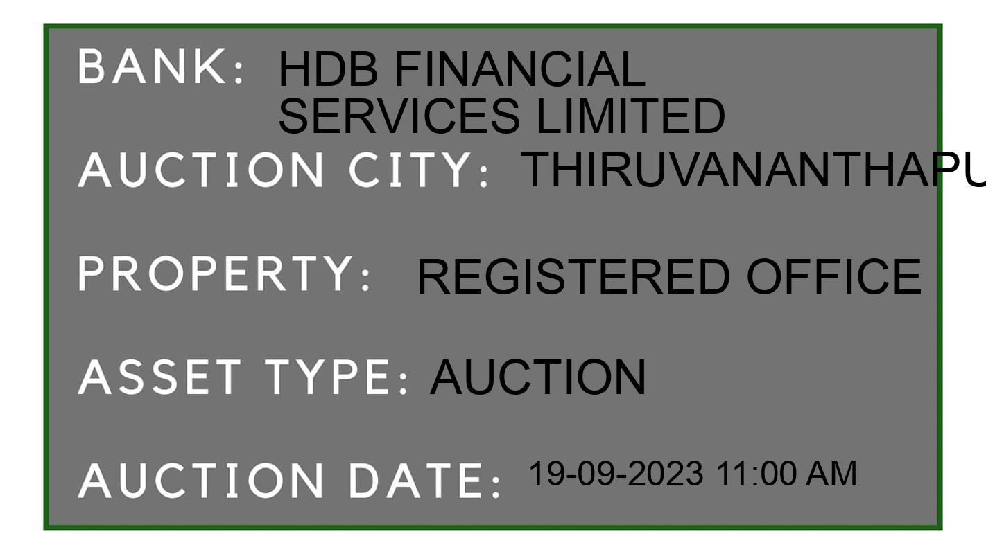 Auction Bank India - ID No: 184840 - HDB Financial Services Limited Auction of HDB Financial Services Limited Auctions for Land And Building in Nedumangad Tal, Thiruvananthapuram