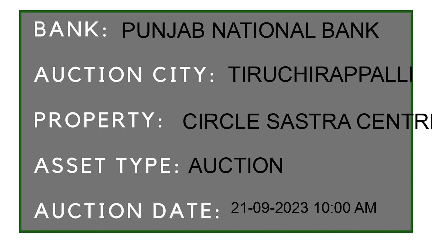 Auction Bank India - ID No: 184922 - Punjab National Bank Auction of Punjab National Bank Auctions for Plot in Pathalapettai, Tiruchirappalli
