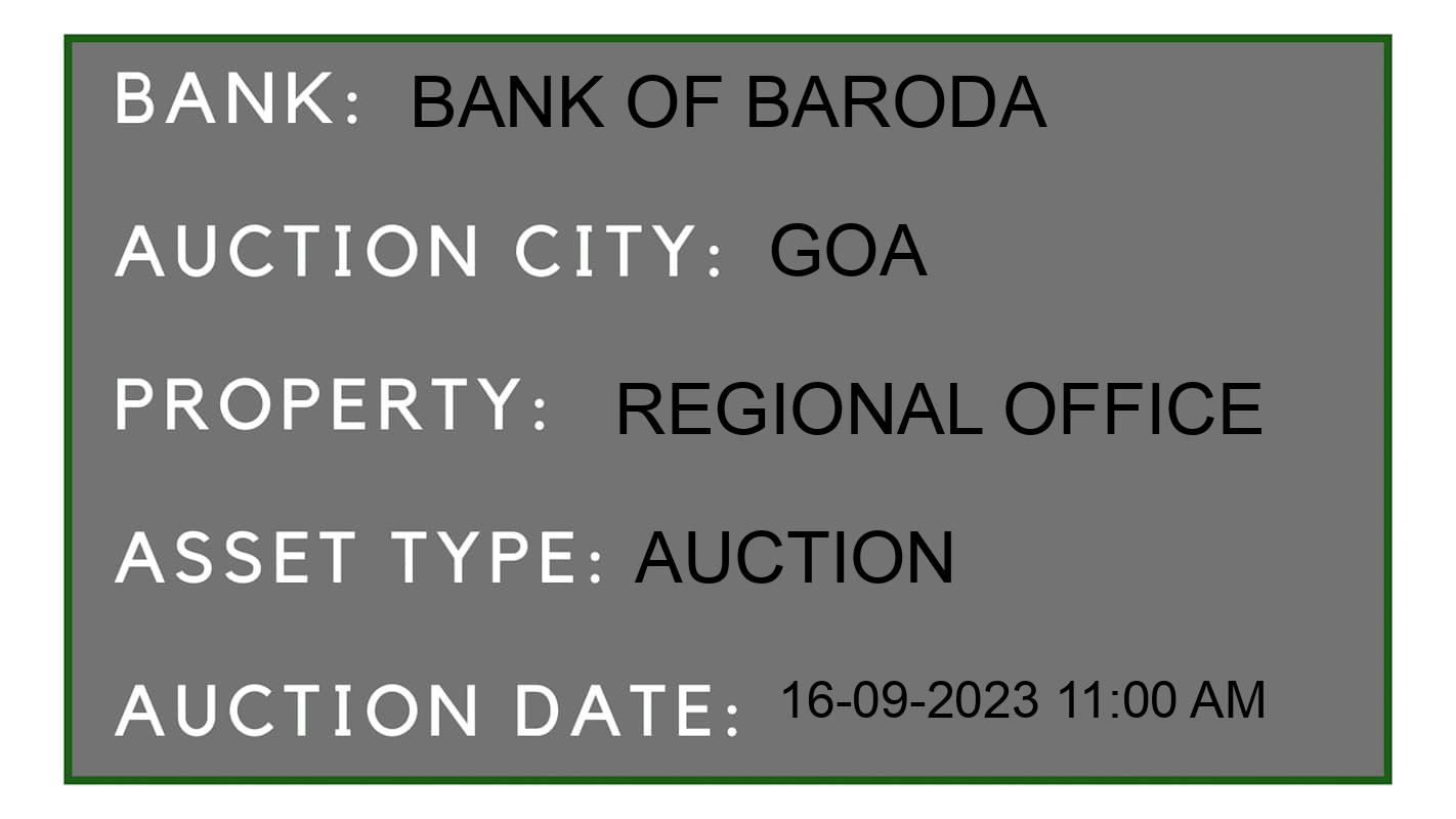 Auction Bank India - ID No: 185033 - Bank of Baroda Auction of Bank of Baroda Auctions for Residential Flat in Tiswadi, Goa
