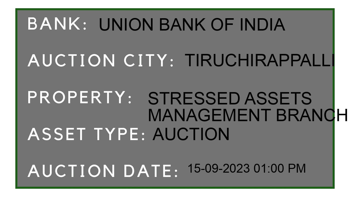 Auction Bank India - ID No: 185165 - Union Bank of India Auction of Union Bank of India Auctions for Plot in Tiruchirappalli, Tiruchirappalli