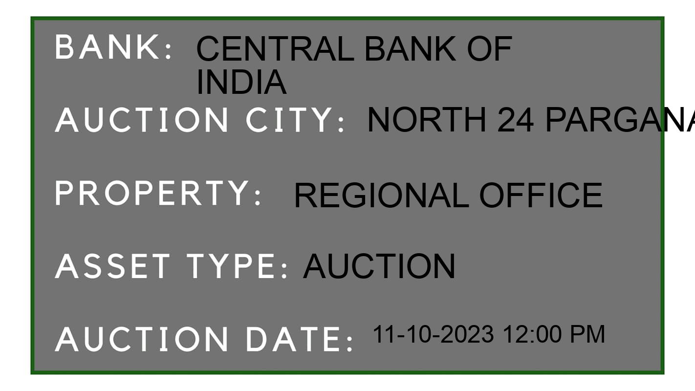Auction Bank India - ID No: 185188 - Central Bank of India Auction of Central Bank of India Auctions for Land in North 24 Parganas, North 24 Parganas