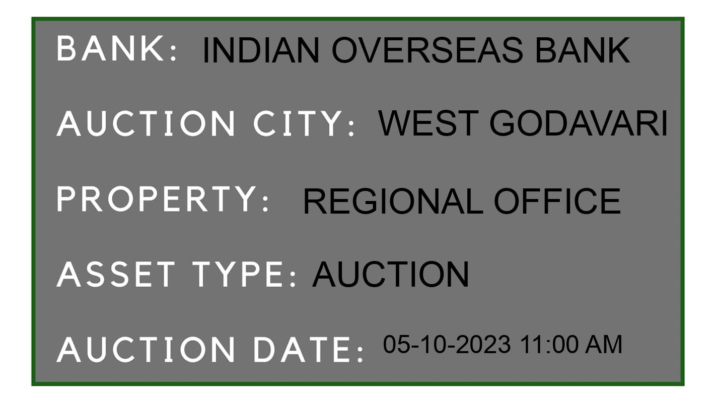 Auction Bank India - ID No: 185220 - Indian Overseas Bank Auction of Indian Overseas Bank Auctions for Plot in Veeravasaram, West Godavari