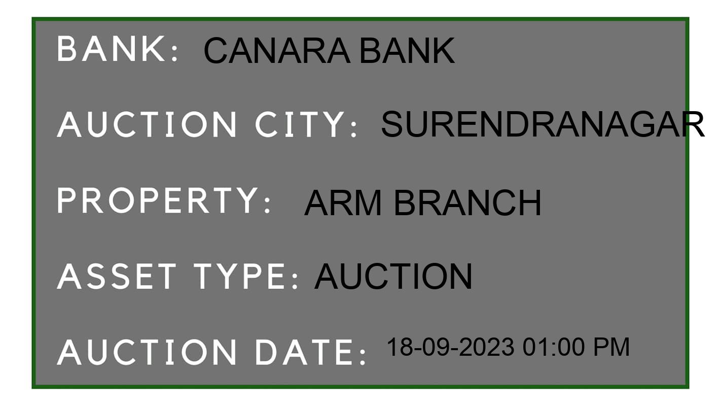 Auction Bank India - ID No: 185251 - Canara Bank Auction of Canara Bank Auctions for Land in Surendranagar, Surendranagar