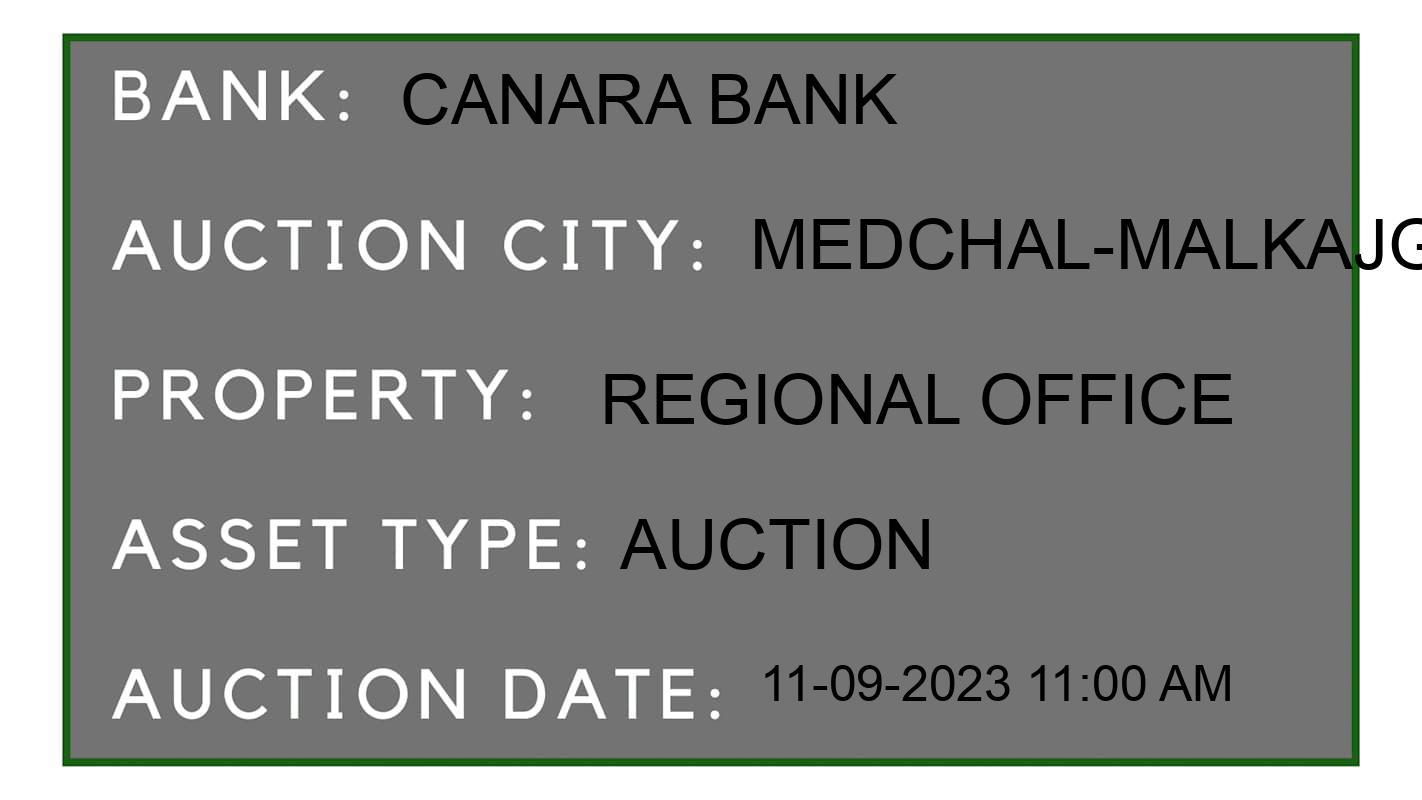 Auction Bank India - ID No: 185354 - Canara Bank Auction of Canara Bank Auctions for Residential Flat in Malkangirii, Medchal-Malkajgiri