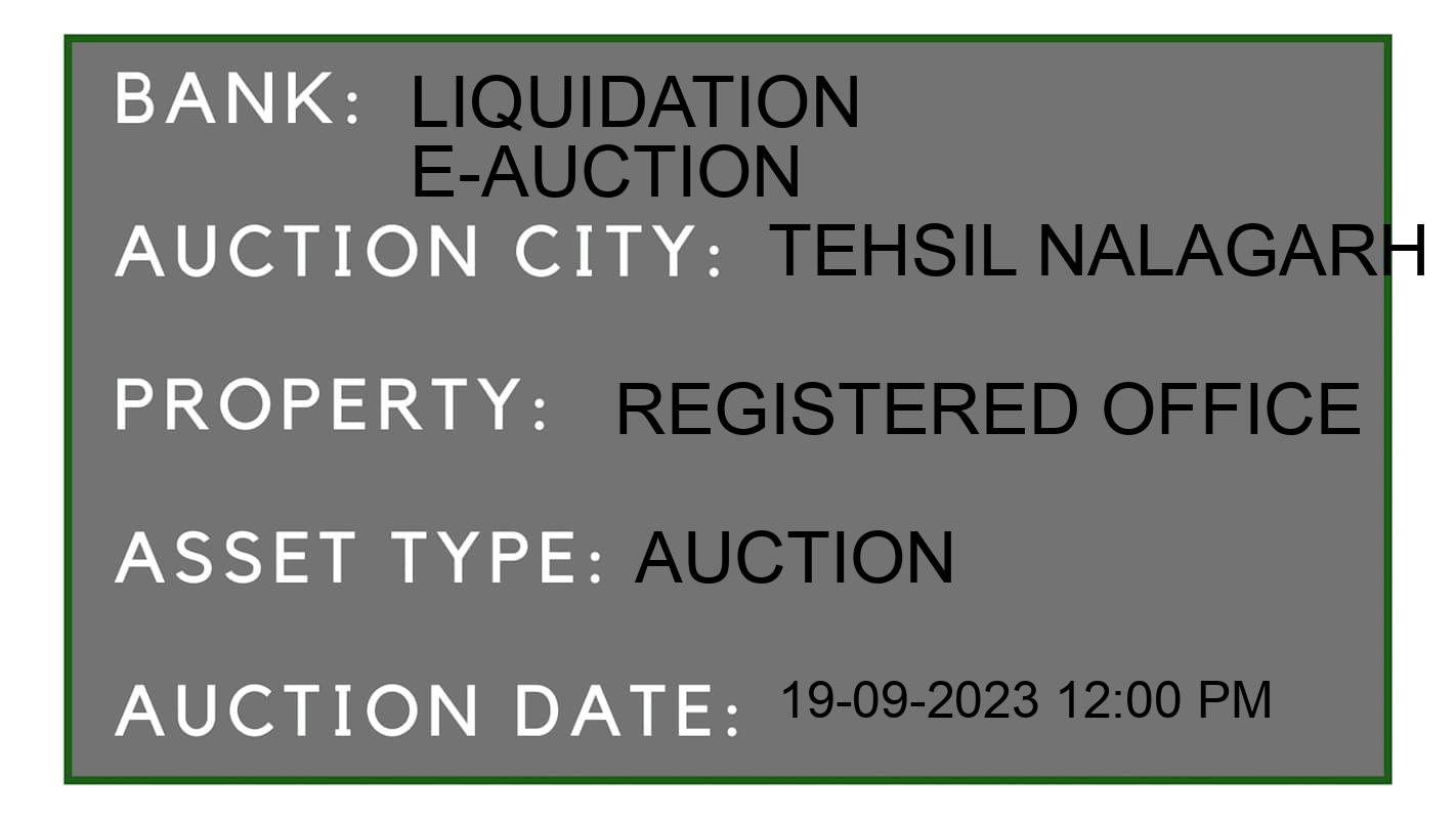 Auction Bank India - ID No: 185383 - Liquidation E-Auction Auction of Liquidation E-Auction Auctions for Land And Building in Pargana Dharampur, Tehsil Nalagarh