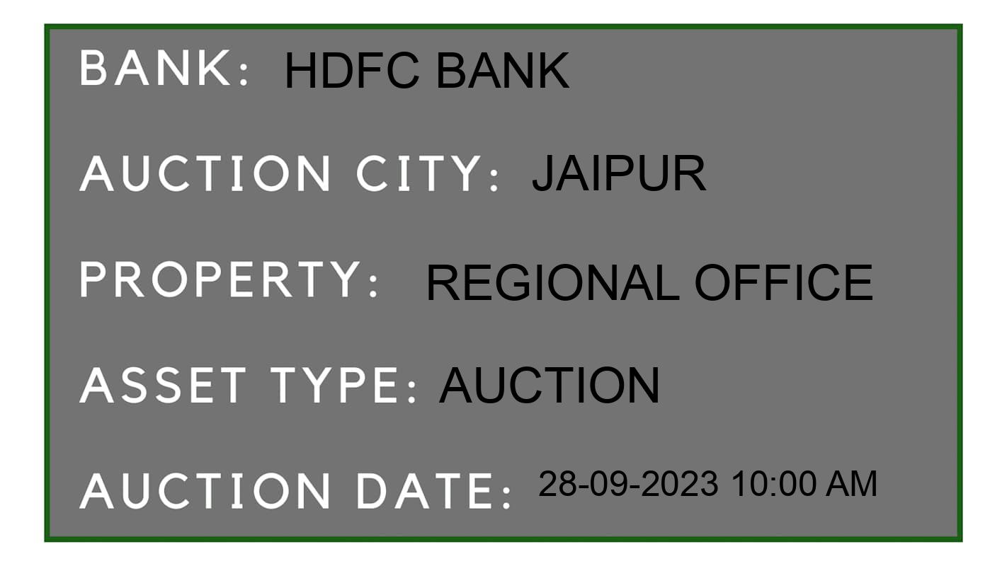 Auction Bank India - ID No: 185539 - HDFC Bank Auction of HDFC Bank Auctions for Residential Flat in Sanganer, Jaipur