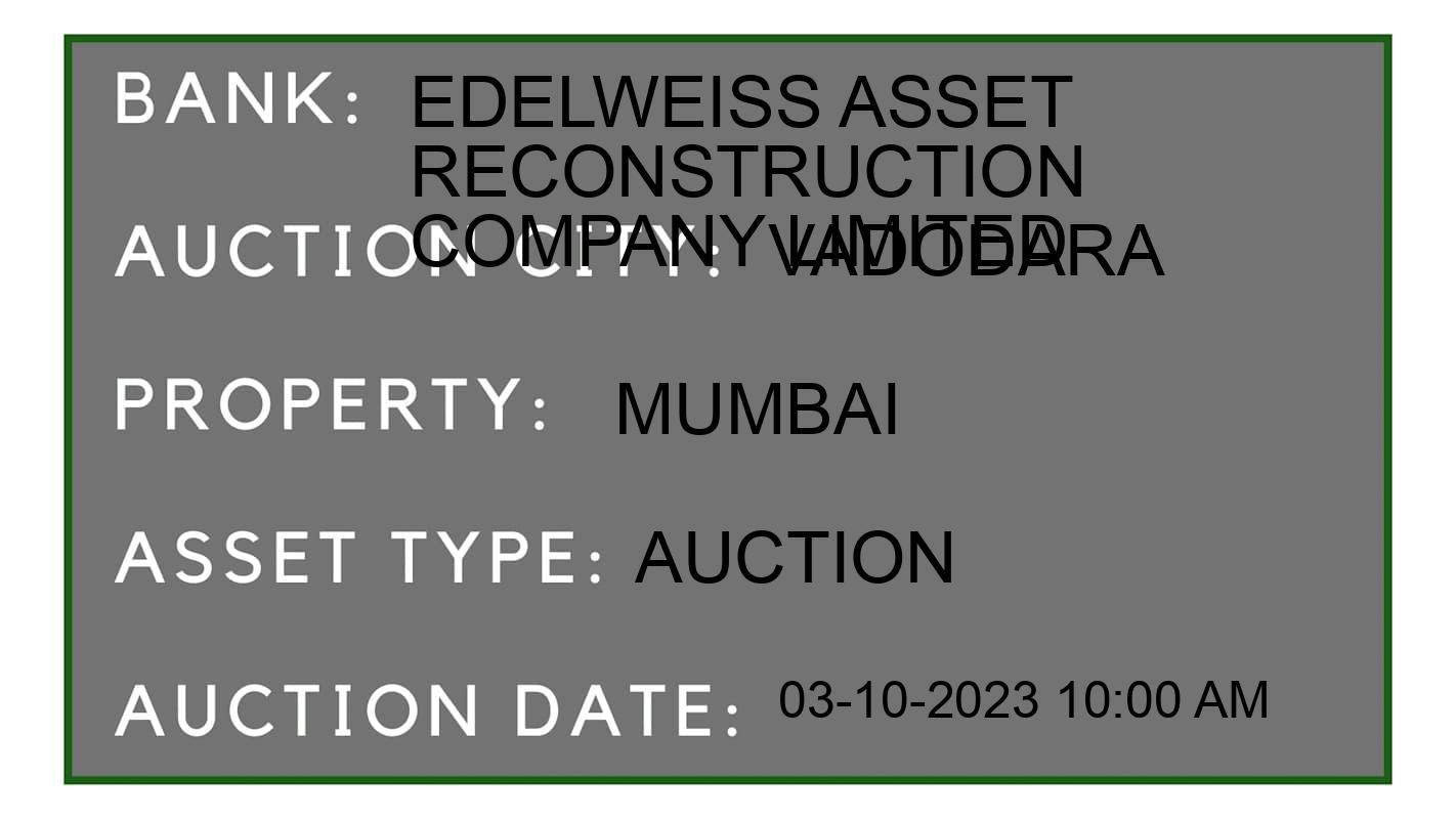 Auction Bank India - ID No: 185619 - Edelweiss Asset Reconstruction Company Limited Auction of Edelweiss Asset Reconstruction Company Limited Auctions for Residential Flat in Vadodara, Vadodara