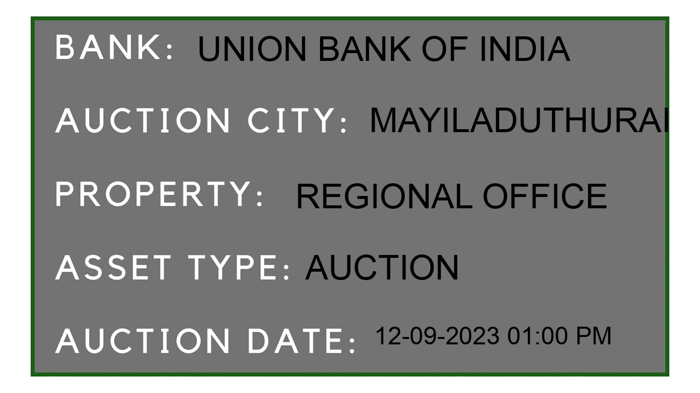 Auction Bank India - ID No: 185639 - Union Bank of India Auction of Union Bank of India Auctions for Plot in Mayiladuthurai, Mayiladuthurai