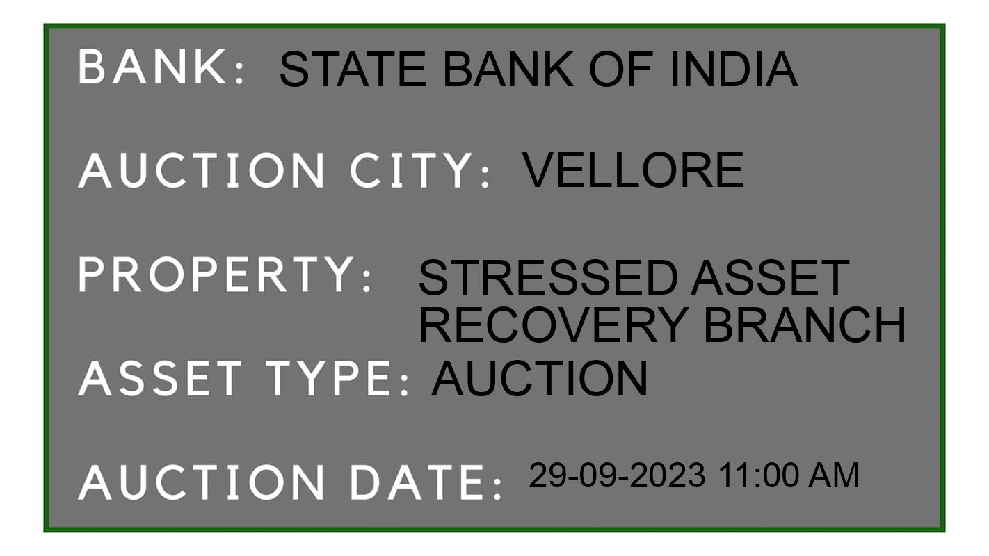 Auction Bank India - ID No: 185867 - State Bank of India Auction of State Bank of India Auctions for Plot in Gudiyattam, Vellore