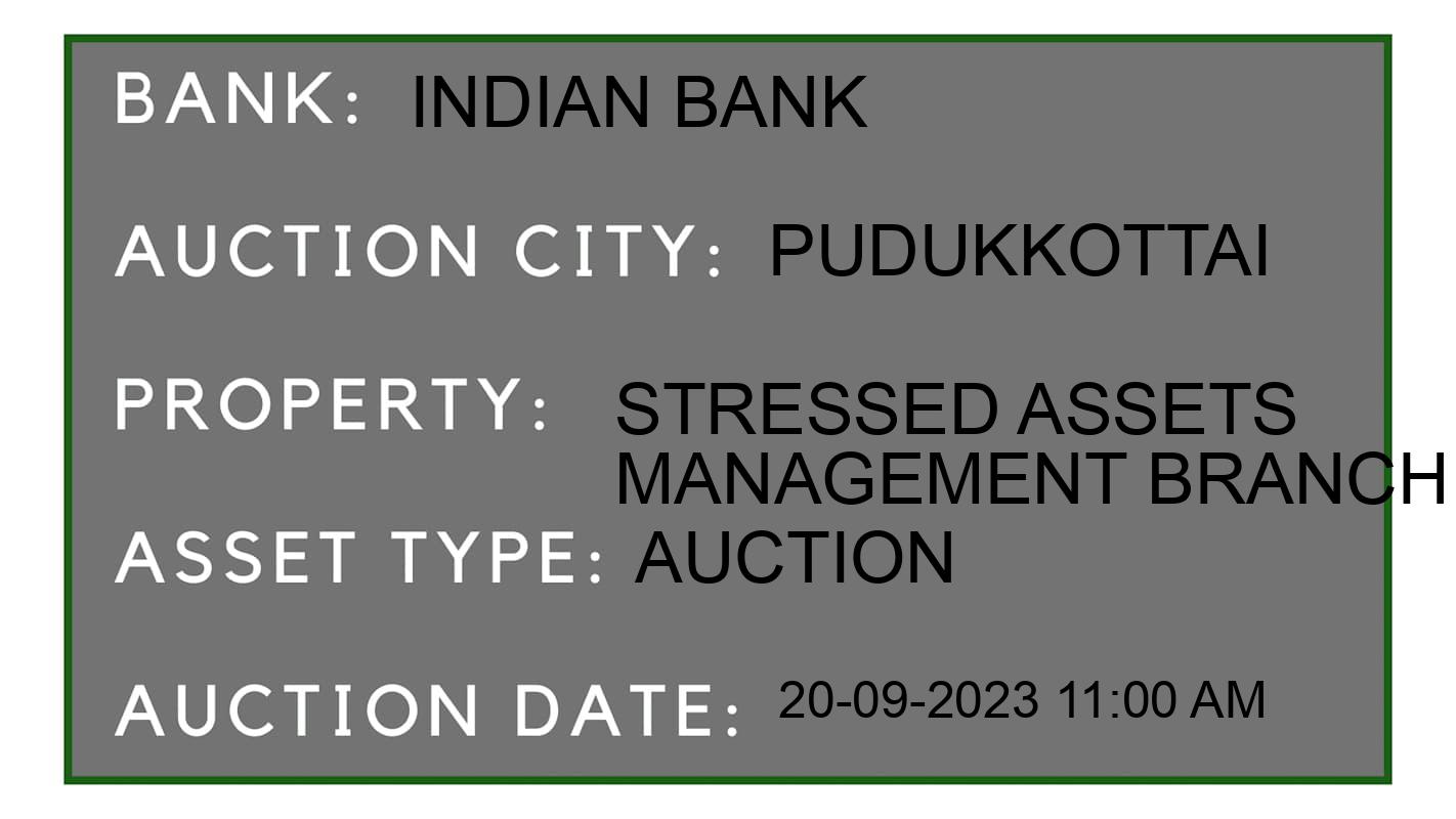 Auction Bank India - ID No: 185999 - Indian Bank Auction of Indian Bank Auctions for Commercial Property in Illupur, Pudukkottai