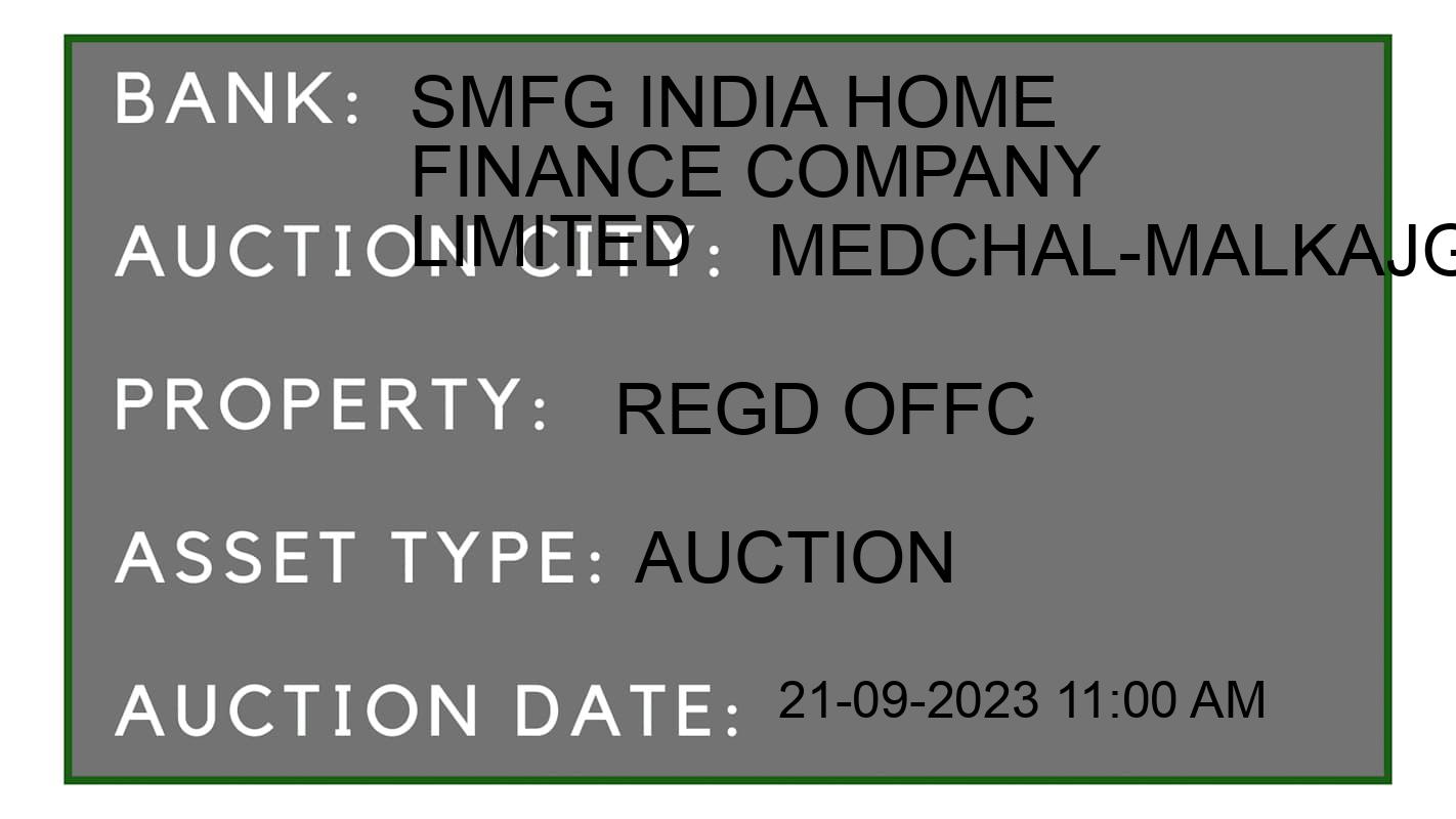 Auction Bank India - ID No: 186087 - SMFG India Home Finance Company Limited Auction of SMFG India Home Finance Company Limited Auctions for Residential Flat in Malkangirii, Medchal-Malkajgiri
