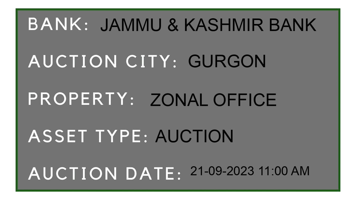 Auction Bank India - ID No: 186094 - Jammu & Kashmir Bank Auction of Jammu & Kashmir Bank Auctions for Residential Flat in gurgon, gurgon