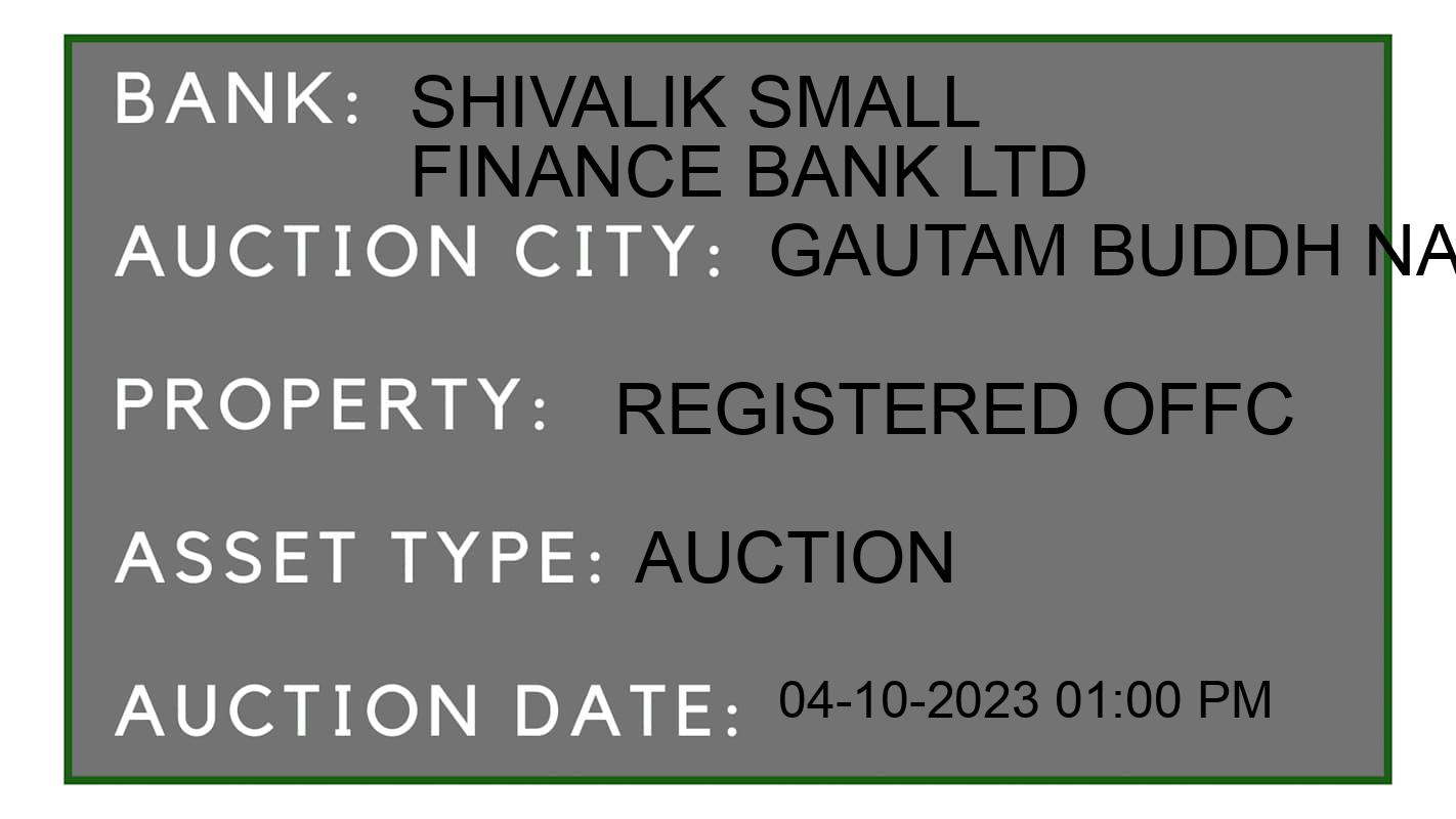 Auction Bank India - ID No: 186290 - Shivalik Small Finance Bank Ltd Auction of Shivalik Small Finance Bank Ltd Auctions for Plot in Dadri, Gautam Buddh Nagar