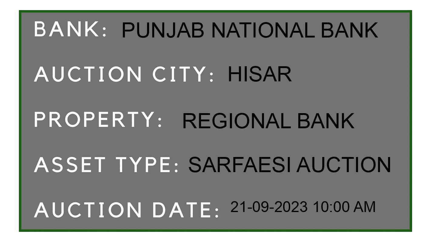 Auction Bank India - ID No: 186321 - Punjab National Bank Auction of Punjab National Bank auction for Commercial Property in Hissar, Hisar