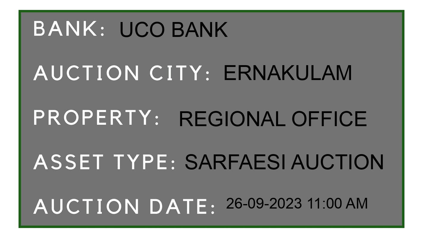 Auction Bank India - ID No: 186358 - UCO Bank Auction of UCO Bank auction for Land in Kanayannur Taluk, Ernakulam