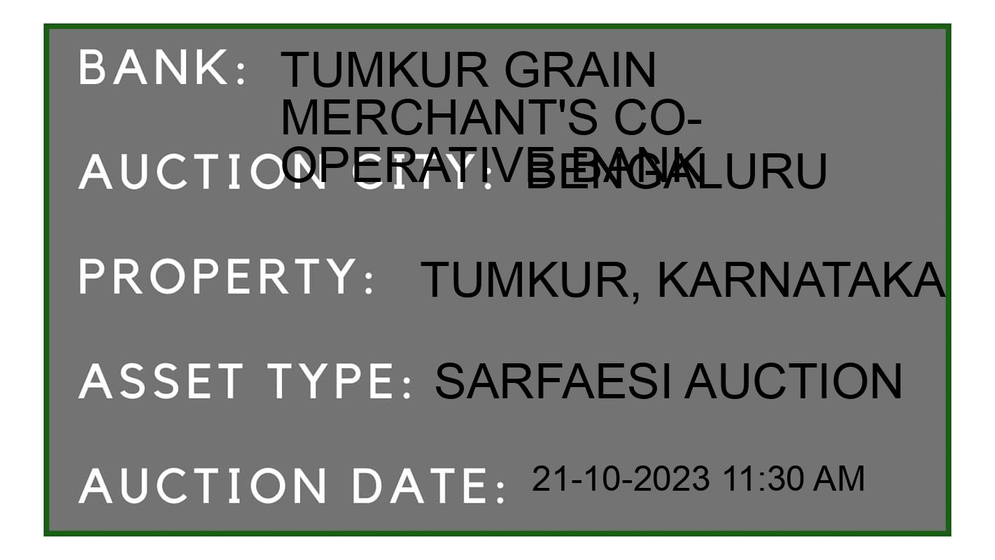 Auction Bank India - ID No: 186509 - Tumkur Grain Merchant's Co-operative Bank Auction of Tumkur Grain Merchant's Co-operative Bank auction for Commercial Building in Chikkalasandra, Bengaluru
