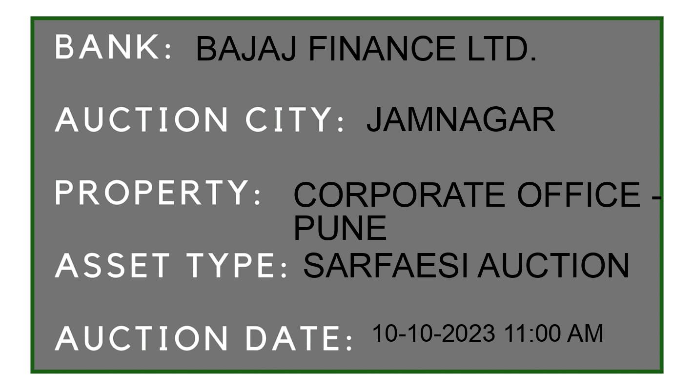 Auction Bank India - ID No: 186534 - Bajaj Finance Ltd. Auction of Bajaj Finance Ltd. auction for Plot in Jamnagar, Jamnagar