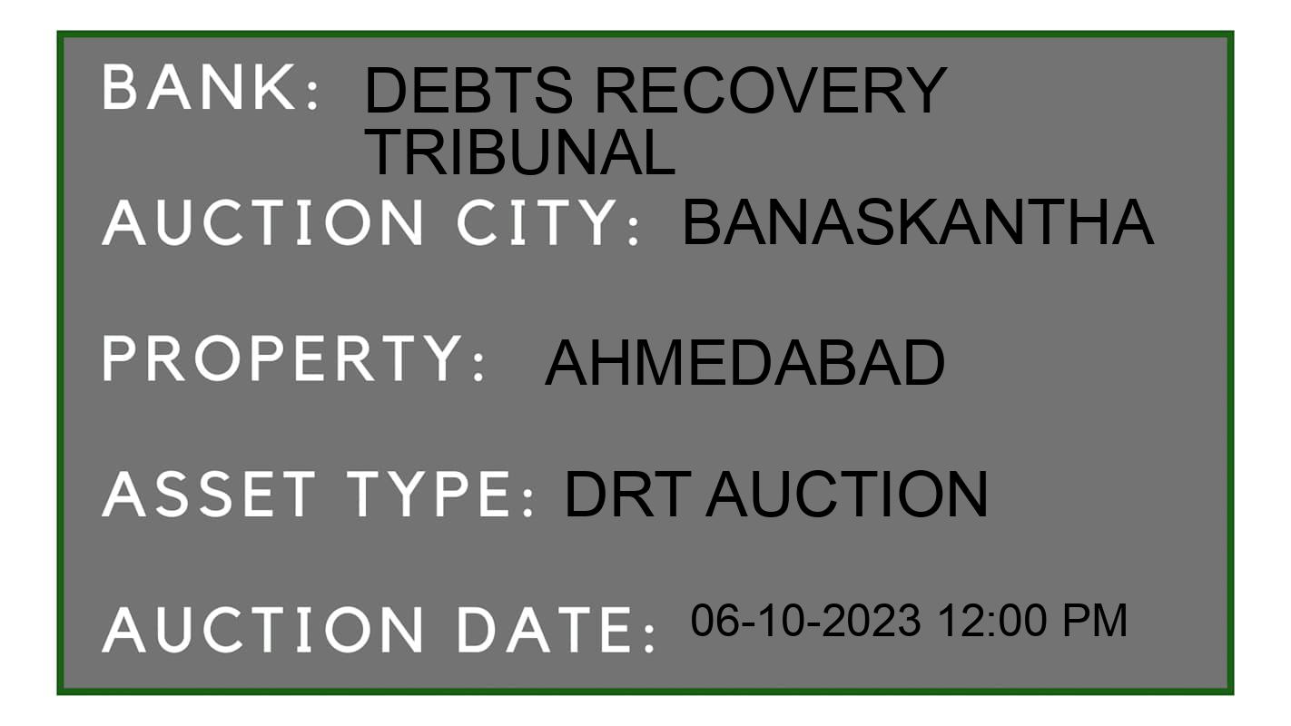 Auction Bank India - ID No: 186605 - Debts Recovery Tribunal Auction of Debts Recovery Tribunal auction for Agricultural Land in Deesa, Banaskantha