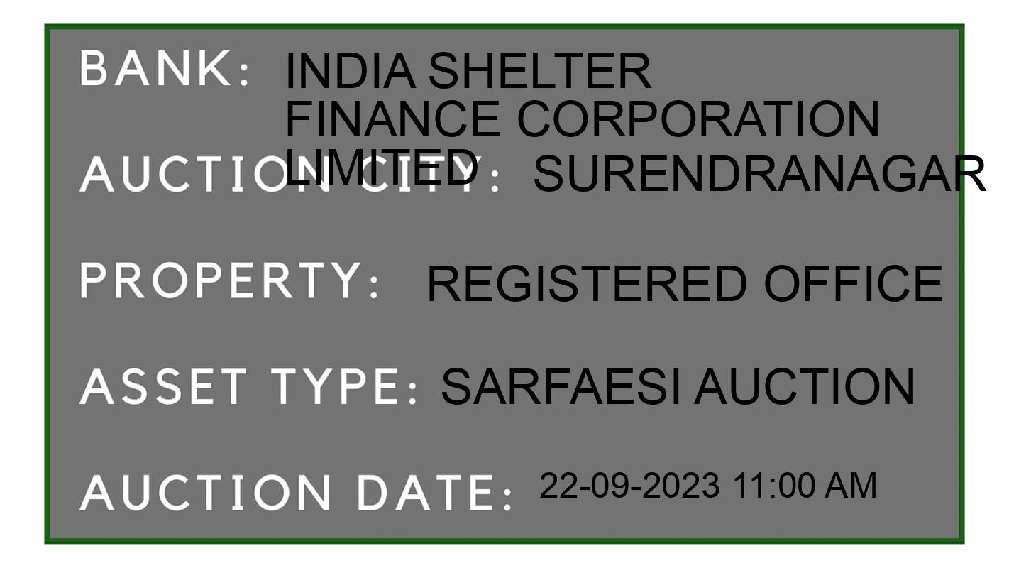 Auction Bank India - ID No: 186683 - India Shelter Finance Corporation Limited Auction of India Shelter Finance Corporation Limited auction for Land And Building in Dhrangadhra, Surendranagar