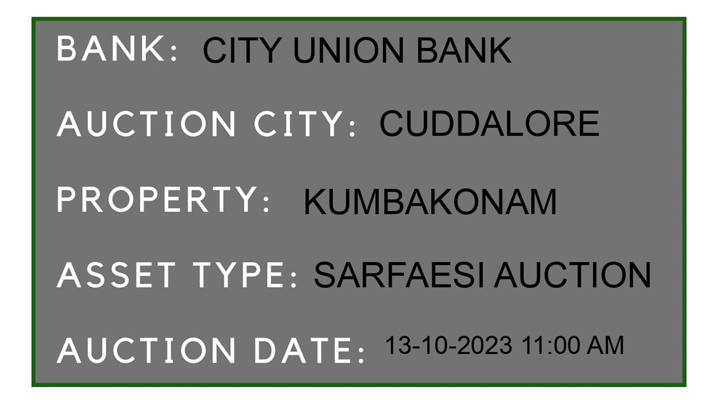 Auction Bank India - ID No: 186734 - City Union Bank Auction of City Union Bank auction for Commercial Building in Kadampuliyur, Cuddalore