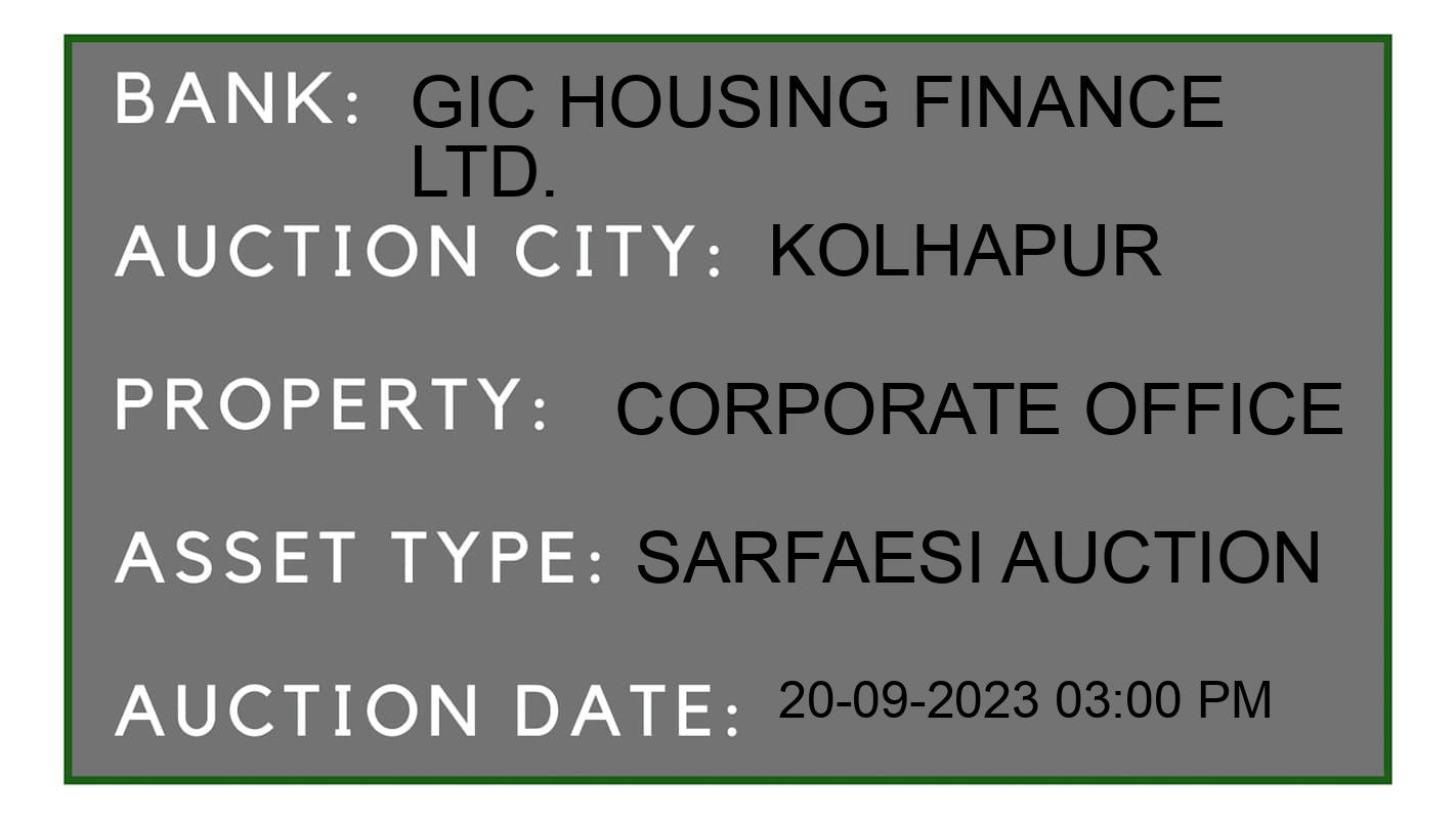 Auction Bank India - ID No: 186792 - GIC Housing Finance Ltd. Auction of GIC Housing Finance Ltd. auction for Plot in Karveer, Kolhapur