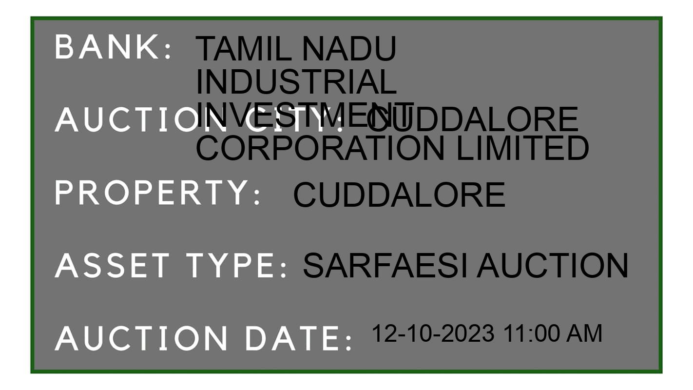 Auction Bank India - ID No: 186935 - Tamil Nadu Industrial Investment Corporation Limited Auction of Tamil Nadu Industrial Investment Corporation Limited auction for Land And Building in Kurinijipadi, Cuddalore