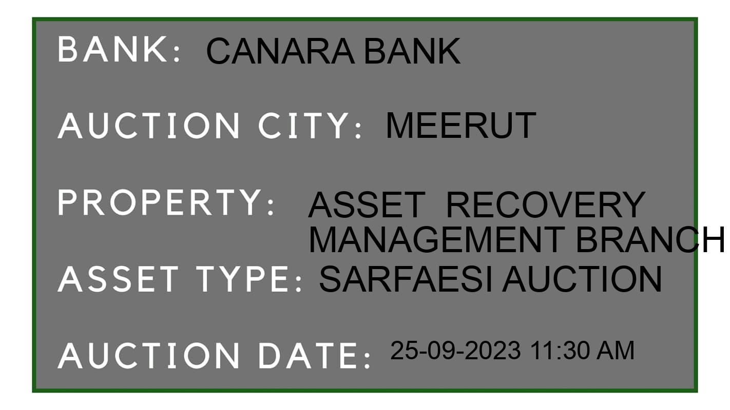Auction Bank India - ID No: 186949 - Canara Bank Auction of Canara Bank auction for Residential House in meerut, Meerut