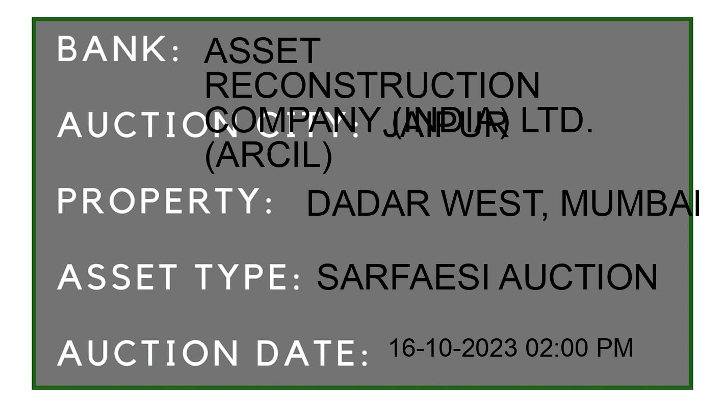 Auction Bank India - ID No: 187210 - Asset  Reconstruction Company (India) Ltd. (Arcil) Auction of Asset  Reconstruction Company (India) Ltd. (Arcil) auction for Land in Beawar, Jaipur