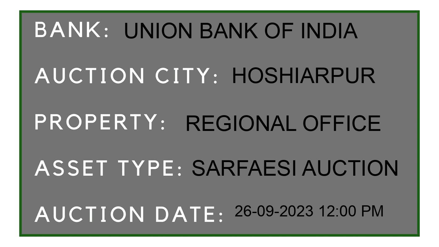 Auction Bank India - ID No: 187268 - Union Bank of India Auction of Union Bank of India auction for Residential House in Premgarh, Hoshiarpur