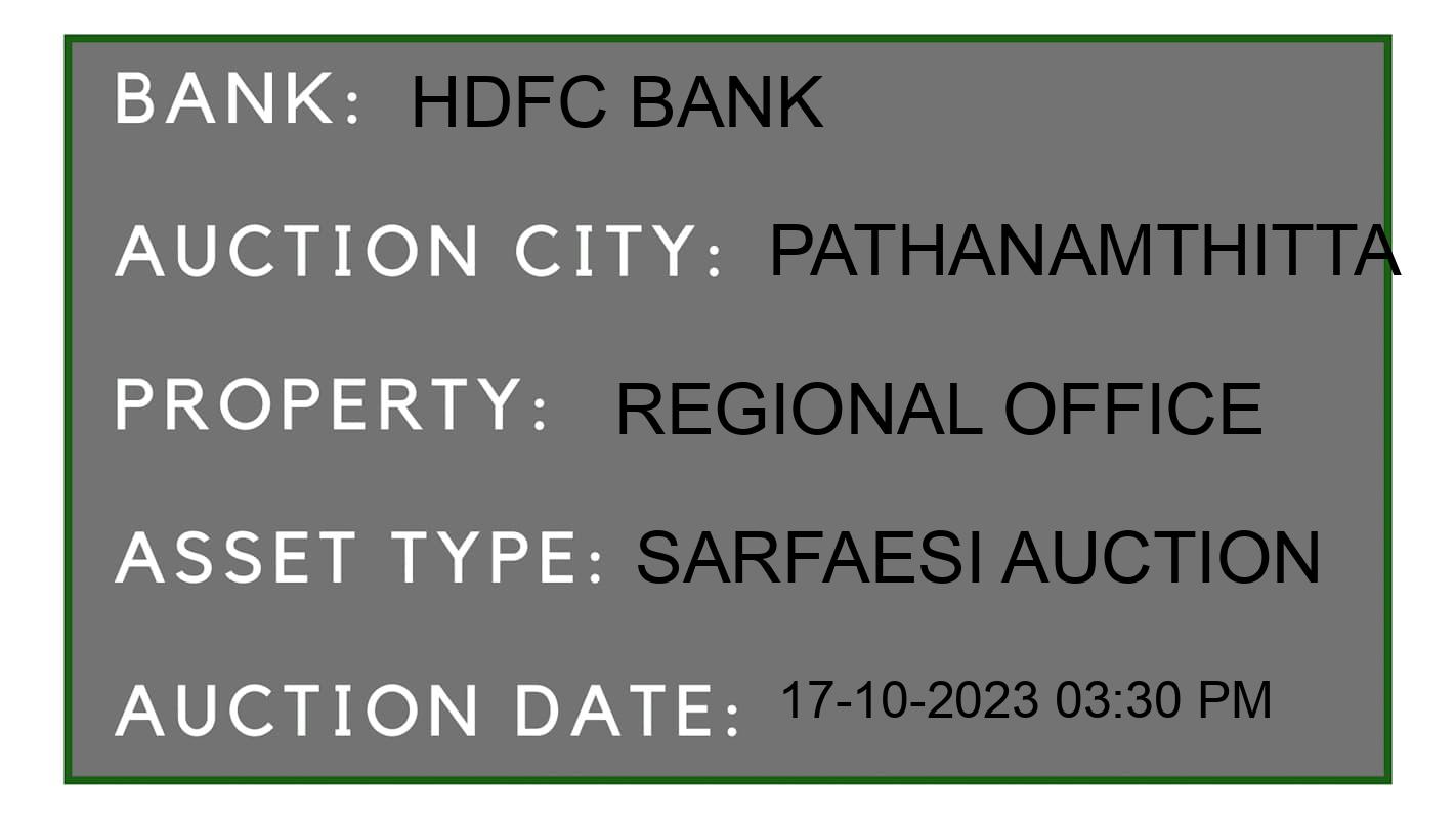 Auction Bank India - ID No: 187823 - HDFC Bank Auction of HDFC Bank auction for Plot in Ranni tal, Pathanamthitta