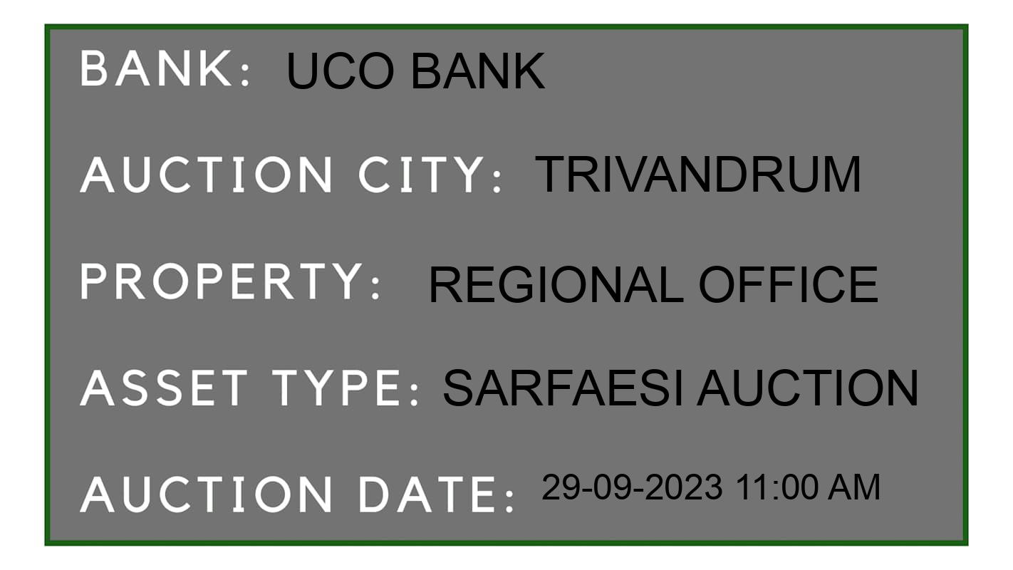 Auction Bank India - ID No: 187836 - UCO Bank Auction of UCO Bank auction for Plot in varkala, Trivandrum