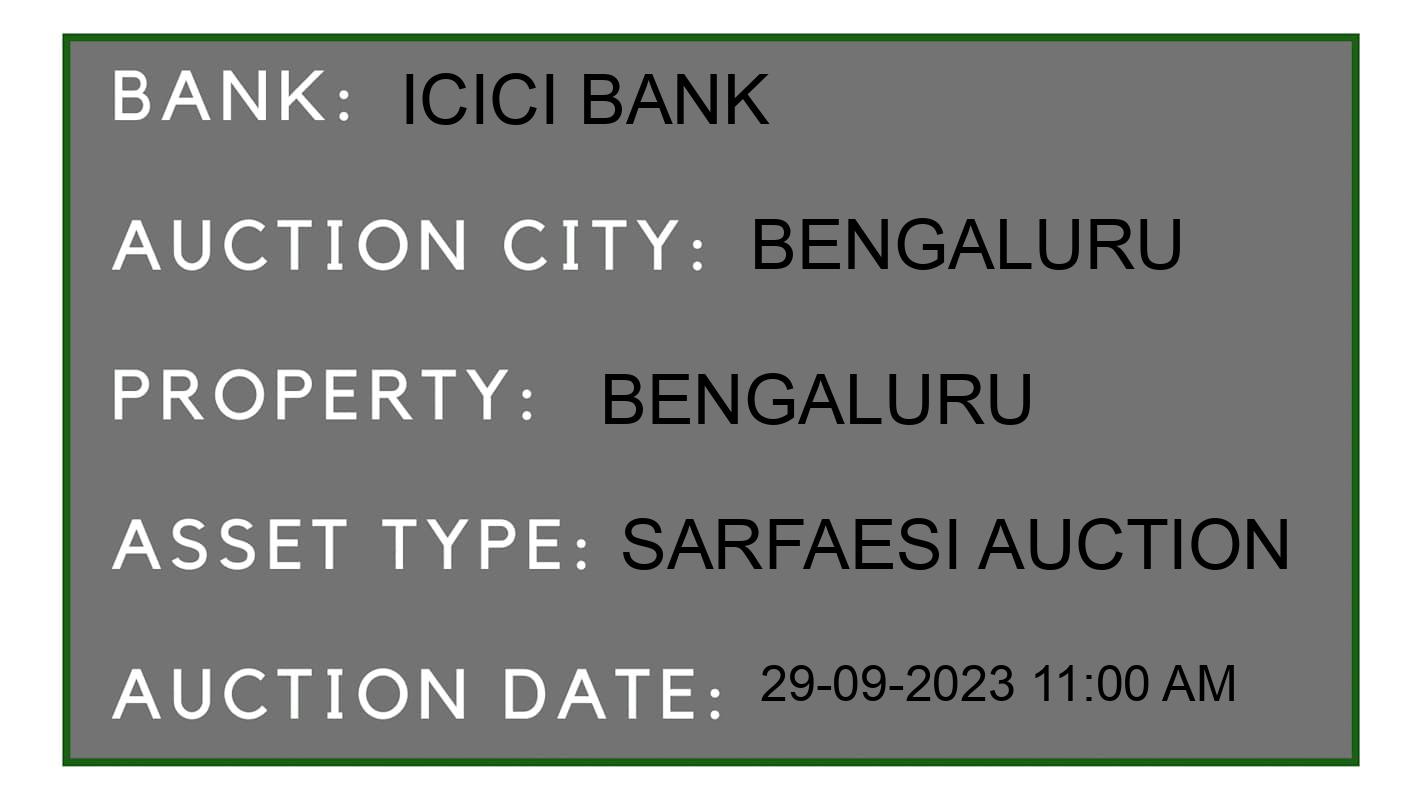 Auction Bank India - ID No: 187883 - ICICI Bank Auction of ICICI Bank auction for Land in Kumaraswamy, Bengaluru