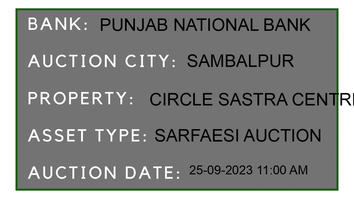 Auction Bank India - ID No: 187953 - Punjab National Bank Auction of Punjab National Bank auction for Plot in Sambalpur, Sambalpur