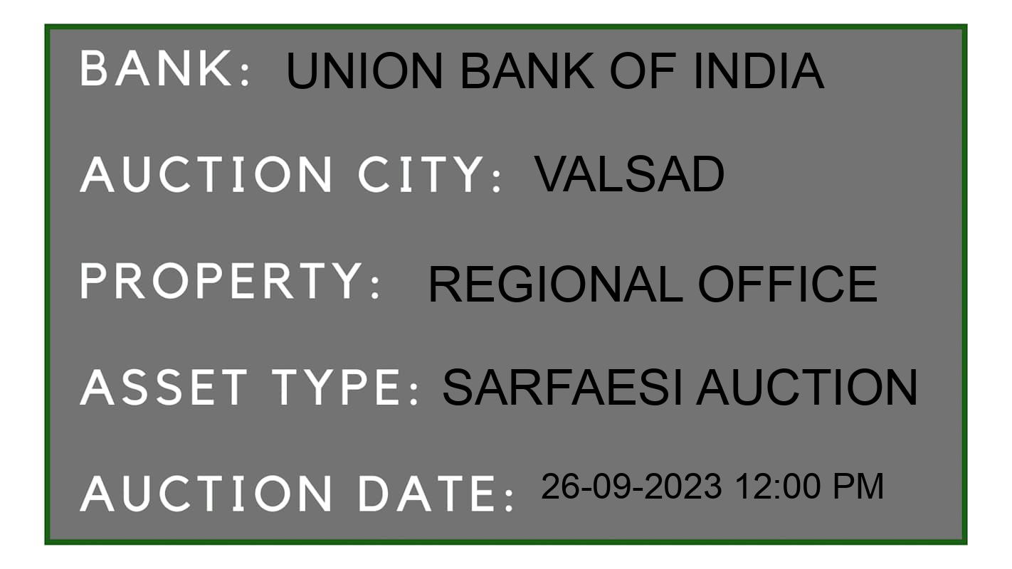 Auction Bank India - ID No: 188052 - Union Bank of India Auction of Union Bank of India auction for Land And Building in Valsad, Valsad