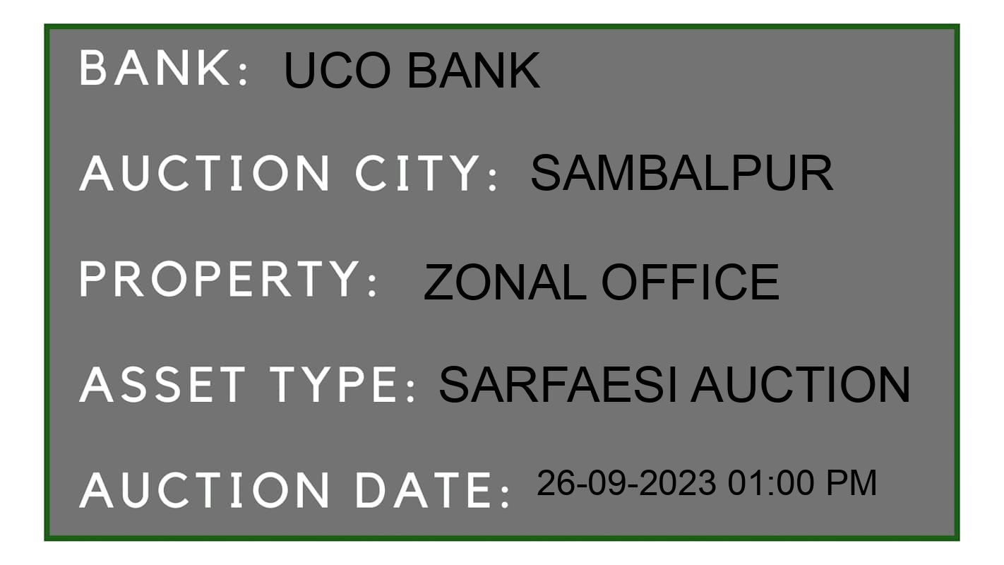 Auction Bank India - ID No: 188203 - UCO Bank Auction of UCO Bank auction for Plot in Sambalpur, Sambalpur