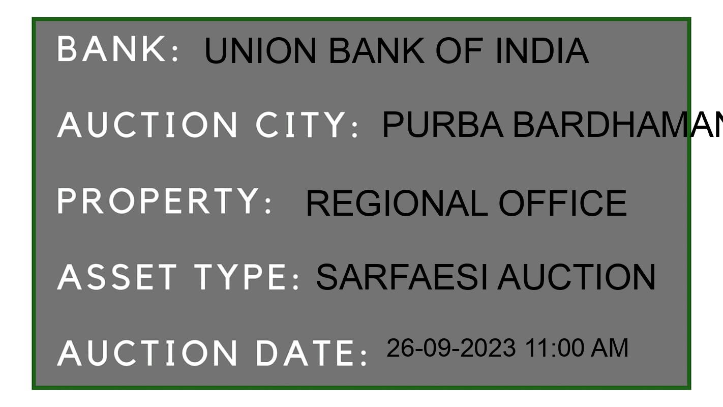 Auction Bank India - ID No: 188223 - Union Bank of India Auction of Union Bank of India auction for Plot in Purba Bardhaman, Purba Bardhaman