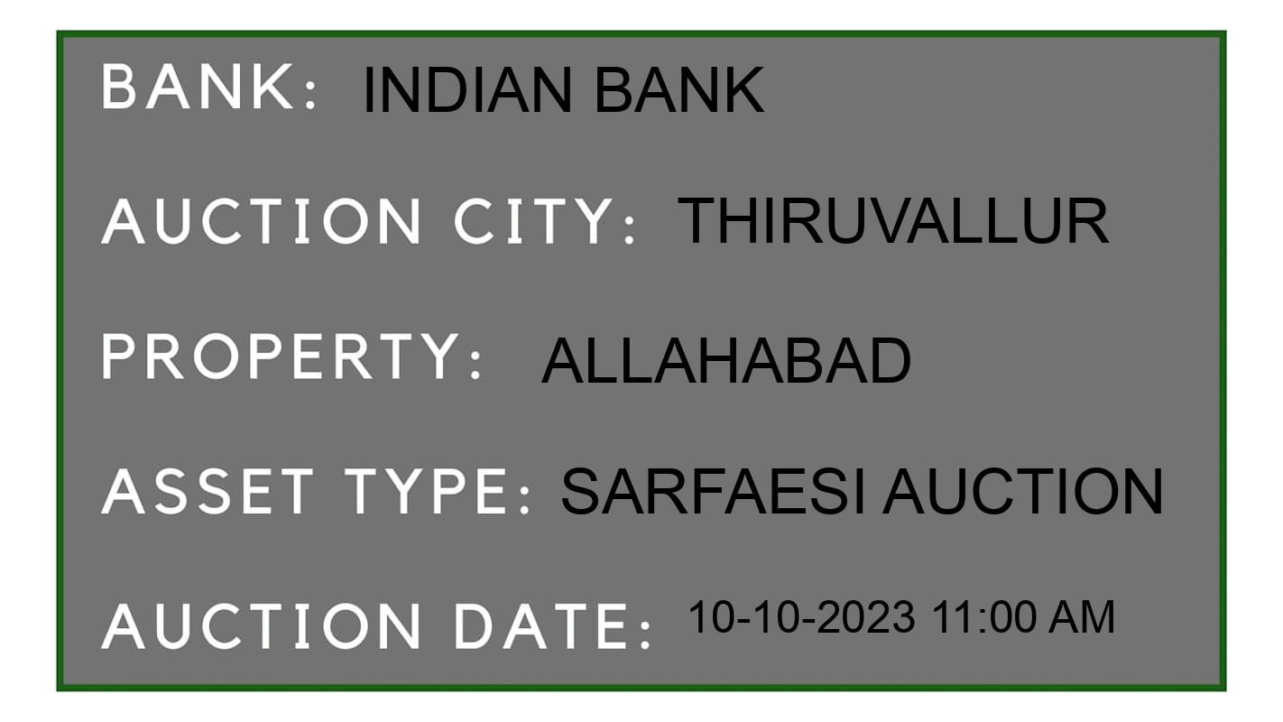 Auction Bank India - ID No: 188240 - Indian Bank Auction of Indian Bank auction for House in Avadi Taluk, Thiruvallur