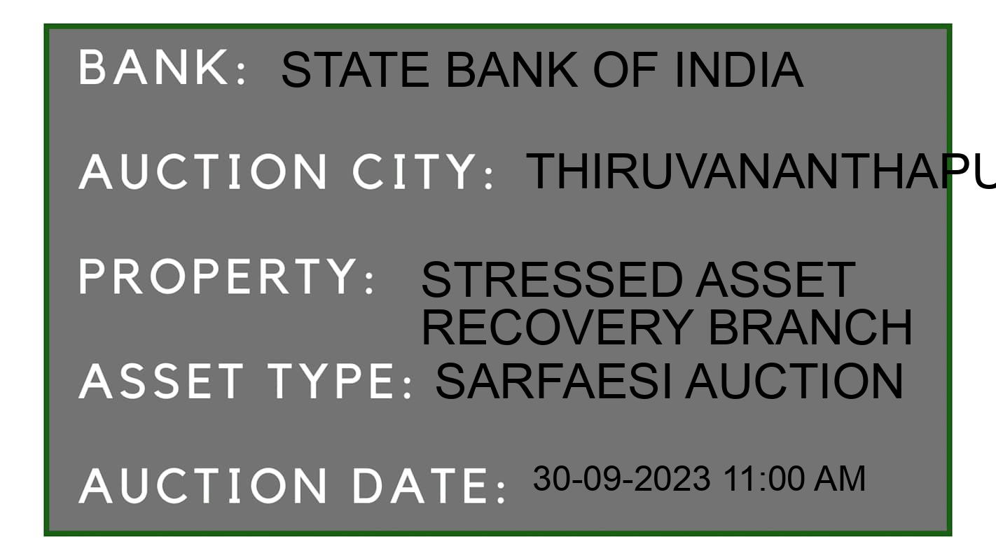 Auction Bank India - ID No: 188243 - State Bank of India Auction of State Bank of India auction for Plot in thiruvallam, Thiruvananthapuram