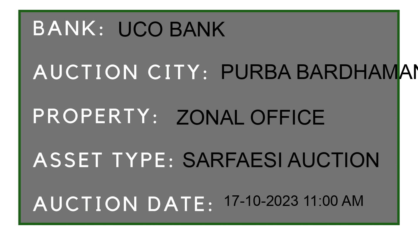 Auction Bank India - ID No: 188258 - UCO Bank Auction of UCO Bank auction for Land And Building in Purba Bardhaman, Purba Bardhaman