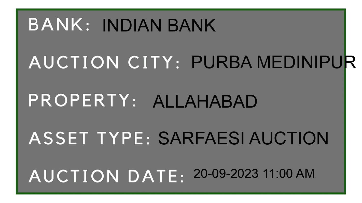 Auction Bank India - ID No: 188277 - Indian Bank Auction of Indian Bank auction for Land And Building in Egra, Purba Medinipur