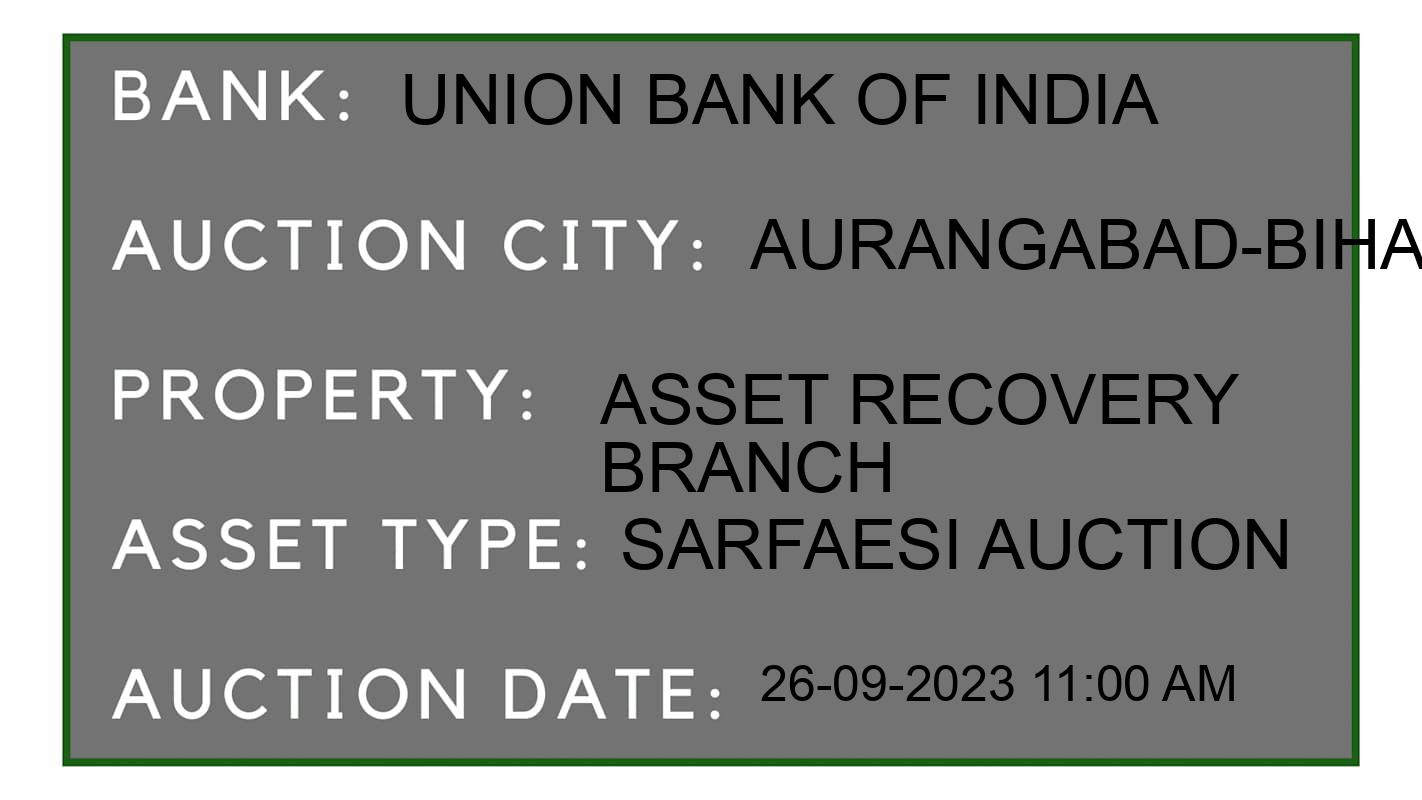 Auction Bank India - ID No: 188288 - Union Bank of India Auction of Union Bank of India auction for Land in Daudnagar, Aurangabad-Bihar
