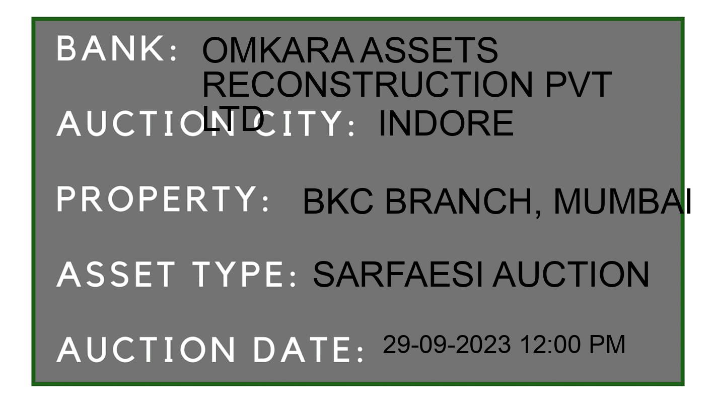 Auction Bank India - ID No: 188384 - Omkara Assets Reconstruction Pvt Ltd Auction of Omkara Assets Reconstruction Pvt Ltd auction for Land in Mhow, Indore