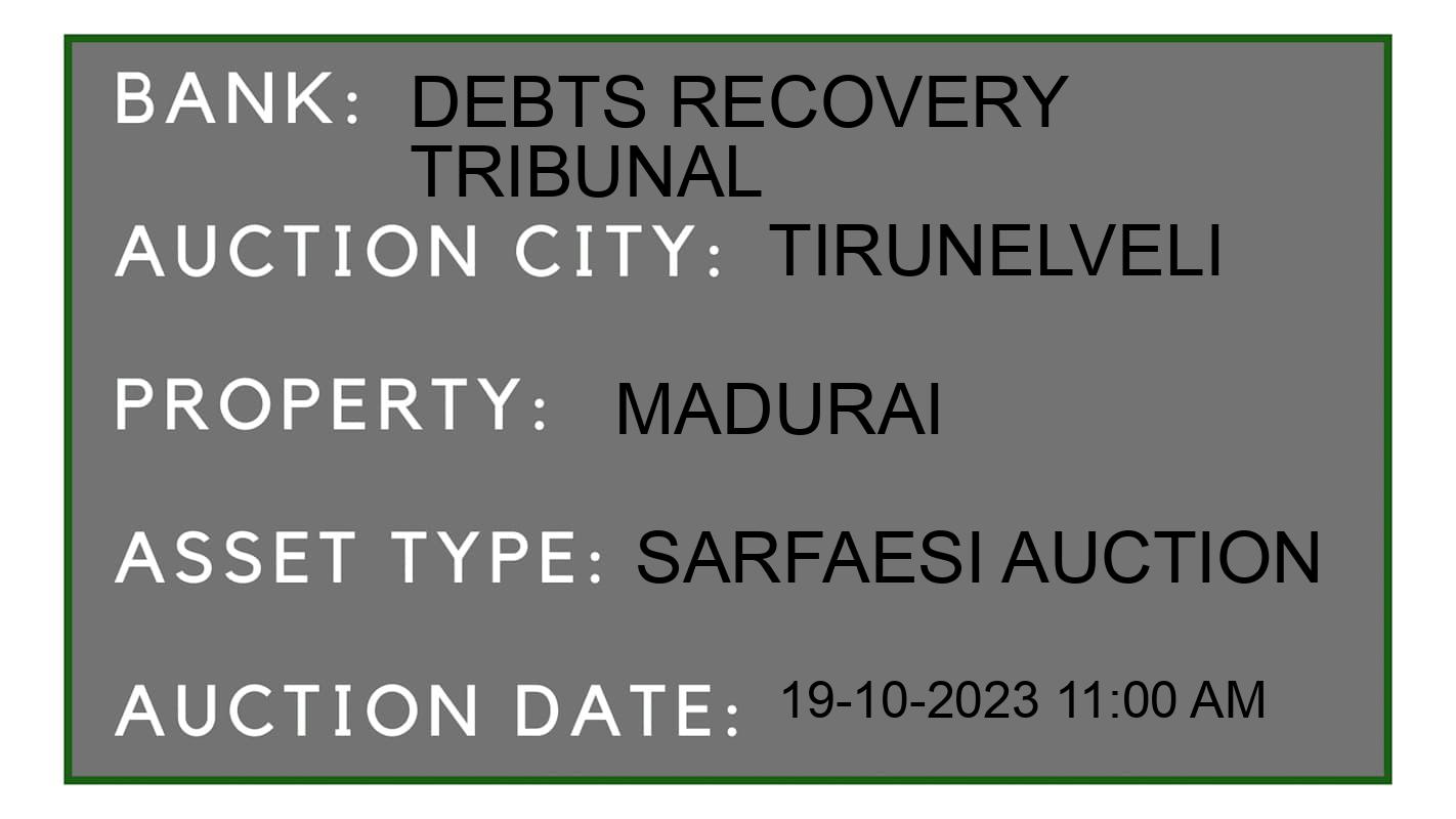 Auction Bank India - ID No: 188476 - Debts Recovery Tribunal Auction of Debts Recovery Tribunal auction for Plot in Radhapuram, Tirunelveli