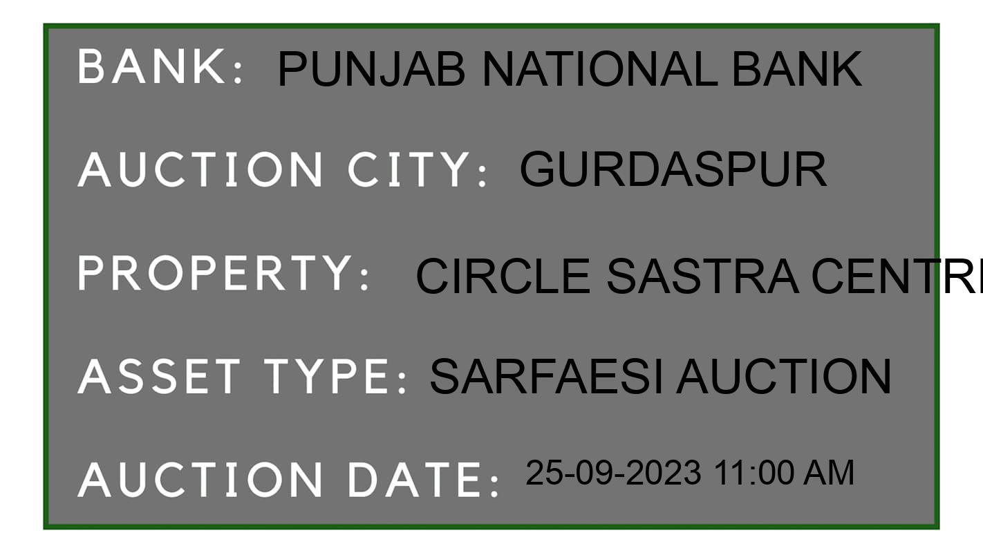 Auction Bank India - ID No: 188542 - Punjab National Bank Auction of Punjab National Bank auction for Commercial Building in Batala, Gurdaspur