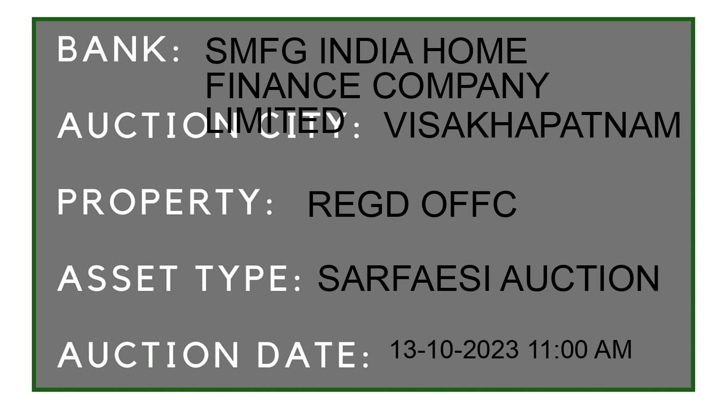 Auction Bank India - ID No: 188586 - SMFG India Home Finance Company Limited Auction of SMFG India Home Finance Company Limited auction for Land in Chinnamushidiwada, Visakhapatnam