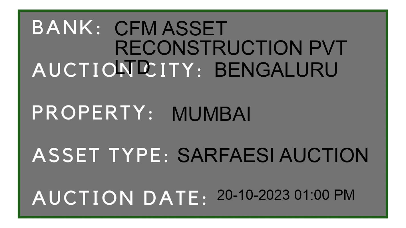 Auction Bank India - ID No: 188648 - CFM Asset Reconstruction Pvt Ltd Auction of CFM Asset Reconstruction Pvt Ltd auction for Residential Flat in Yelahanka, Bengaluru