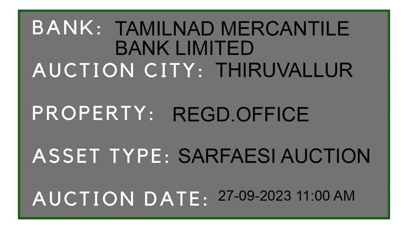 Auction Bank India - ID No: 188961 - Tamilnad Mercantile Bank Limited Auction of Tamilnad Mercantile Bank Limited auction for Land in Tirutanni, Thiruvallur