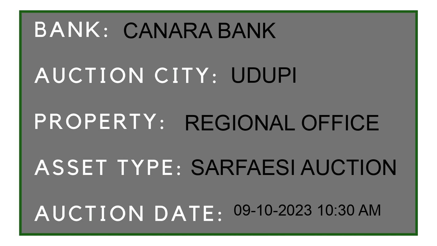 Auction Bank India - ID No: 189028 - Canara Bank Auction of Canara Bank auction for Plot in Hangalur, Udupi