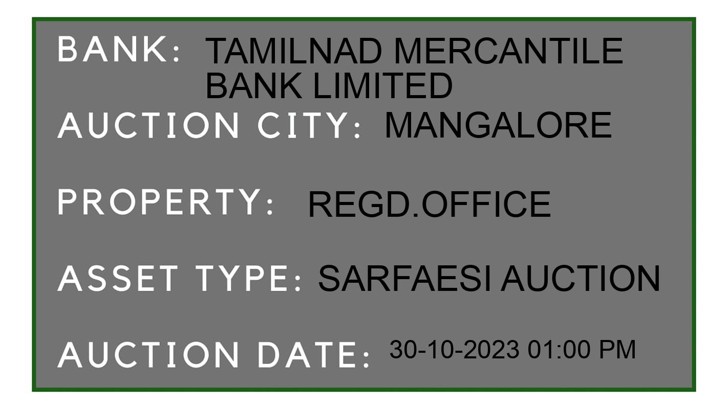Auction Bank India - ID No: 189128 - Tamilnad Mercantile Bank Limited Auction of Tamilnad Mercantile Bank Limited auction for Land in Kulavoor, Mangalore