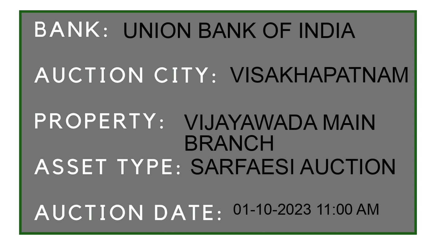 Auction Bank India - ID No: 189197 - Union Bank of India Auction of Union Bank of India auction for Residential Flat in Marripalem, Visakhapatnam